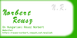 norbert reusz business card